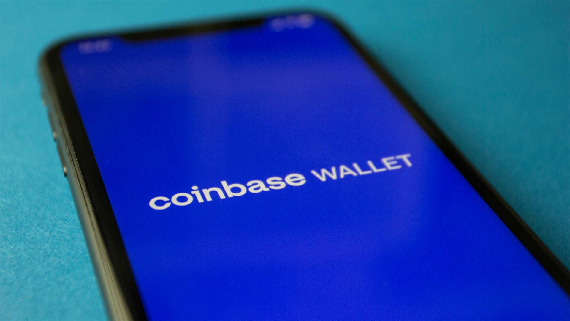 cryptocurrency wallet called coinbase on an iphone screen